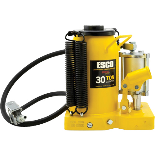 Esco 10383 Cric-bouteille de s&eacute;rie Pro, 30 tonnes, Air comprim&eacute;/hydraulique, 20" Hauteur &eacute;lev&eacute;e