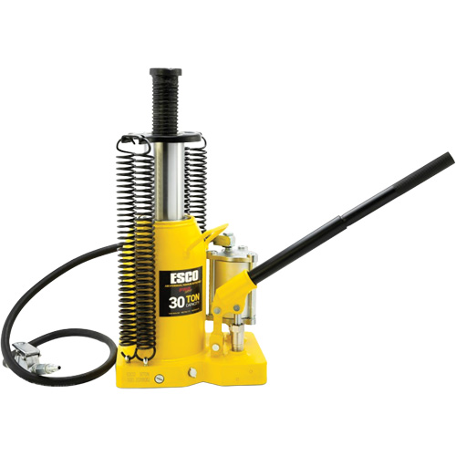Esco 10383 Cric-bouteille de s&eacute;rie Pro, 30 tonnes, Air comprim&eacute;/hydraulique, 20" Hauteur &eacute;lev&eacute;e