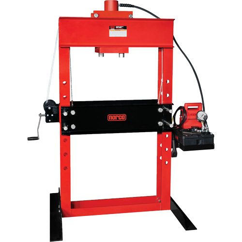 NORCO Lifting 78078 Electro/Hydraulic Pump Operated Shop Press, 50 tons Capacity