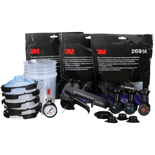 3M 26978 Performance Fine Finish Spray Gun System with PPS Cups, 13 CFM, 29 PSI