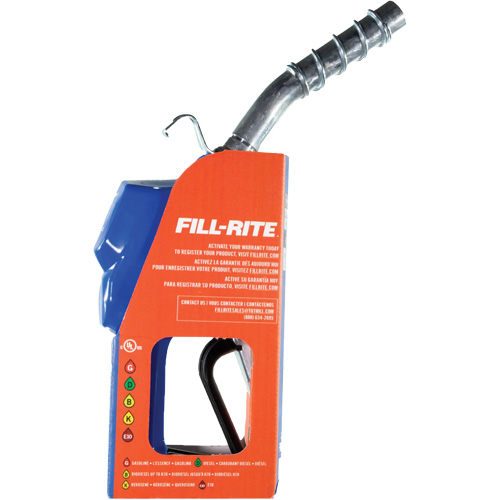 Fill-Rite FRNA075DAU10 Blue Cold Weather Automatic Diesel Spout Nozzle