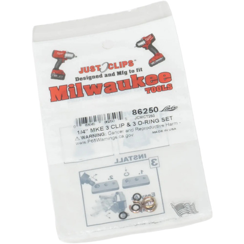 LISLE 86250 1/4" Clips & O-Rings Set for Milwaukee