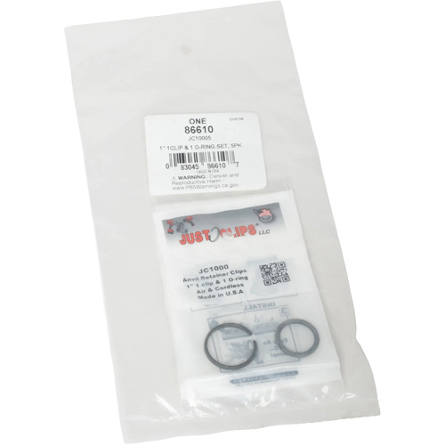 LISLE 86610 Jeu de clips et joints toriques de 1 po - en vrac