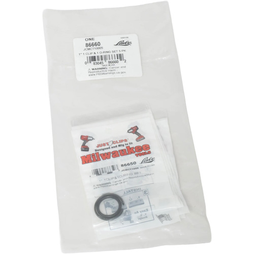 LISLE 86660 Jeu de clips et joints toriques de 1 po pour Milwaukee - en vrac
