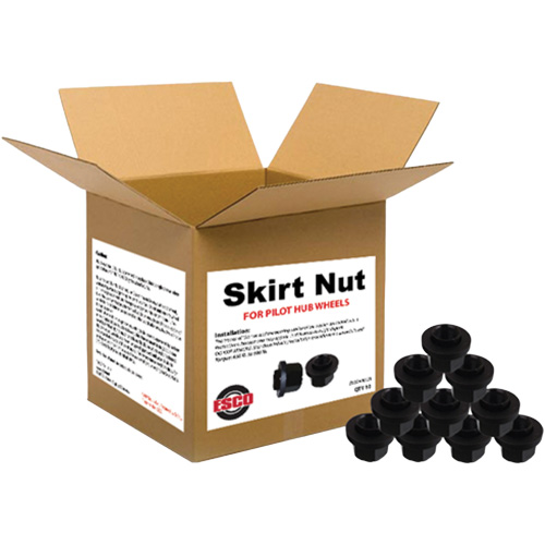 Esco 40125T 10-Piece Graphite-Coated Skirt Nuts for Pilot Hub Wheels