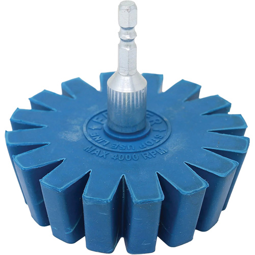 CTA Tools 8063 Conical Gear Eraser Wheel with Quick-Connect Arbor Adapter
