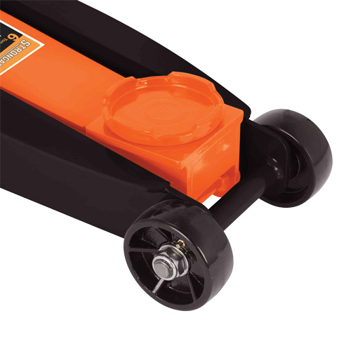 Strongarm 030437 Long Chassis Service Jack, 10 Ton(s) Capacity, 6-3/10" Lowered, 25-3/5" Raised, Manual Hydraulic