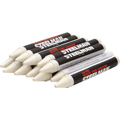 Steelman 00063 Crayons blancs semi-permanents pour marquage des pneus