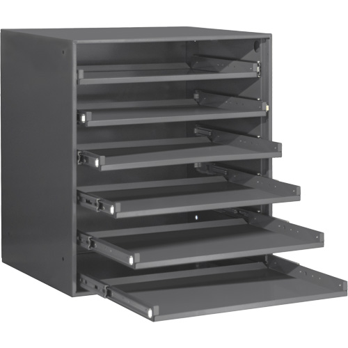 Durham Manufacturing 321B-95 Armoire de rangement &agrave; cloisons, Acier, 6 compartiments, 20-5/16" la x 15-15/16" p, 21-7/8" h, Gris
