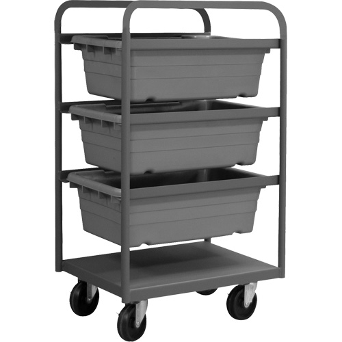 Durham Manufacturing TBR-183042-3-5PO-95 R&acirc;telier mobile, &agrave; deux c&ocirc;t&eacute;s, 3 bacs, 26" la x 18" p x 42" h