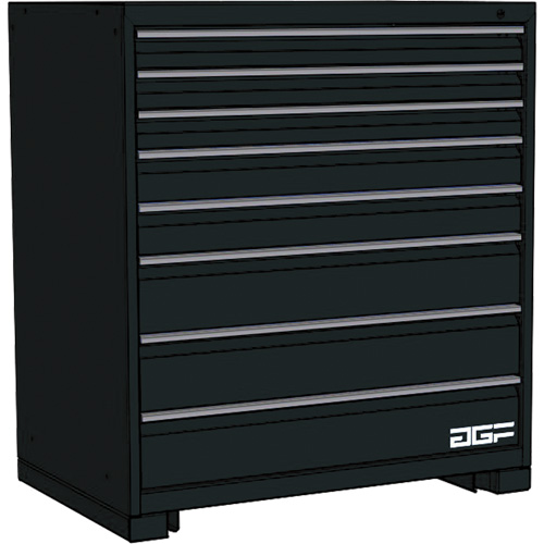AGF Brome CF27-242440B1-440-BK Modular Drawer Cabinet, 8 Drawers, 24" W x 24" D x 40" H, Black