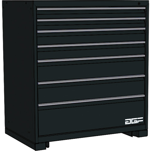 AGF Brome CF27-242440B2-440-BK Modular Drawer Cabinet, 7 Drawers, 24" W x 24" D x 40" H, Black