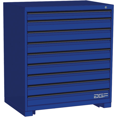 AGF Brome CF27-362440B3-440-BL Armoire &agrave; tiroirs modulaire, 9 tiroirs, 36" la x 24" p x 40" h, Bleu