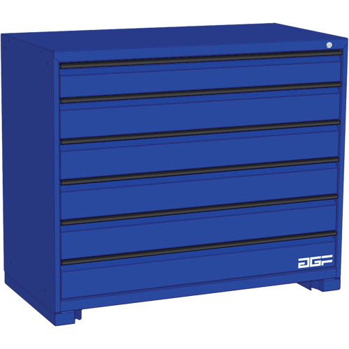 AGF Brome CF27-482440B4-440-BL Armoire &agrave; tiroirs modulaire, 6 tiroirs, 48" la x 24" p x 40" h, Bleu