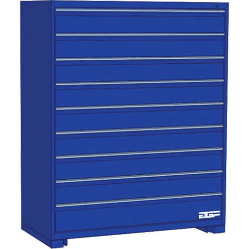 AGF Brome CF27-302460C4-440-BL Armoire &agrave; tiroirs modulaire, 9 tiroirs, 30" la x 24" p x 60" h, Bleu