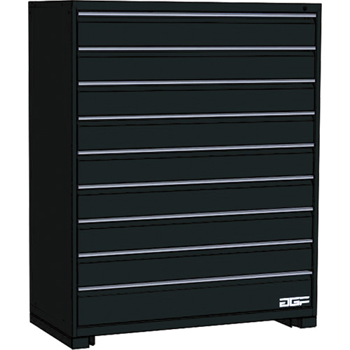 AGF Brome CF27-482860C4-440-BK Armoire &agrave; tiroirs modulaire, 9 tiroirs, 48" la x 28" p x 60" h, Noir