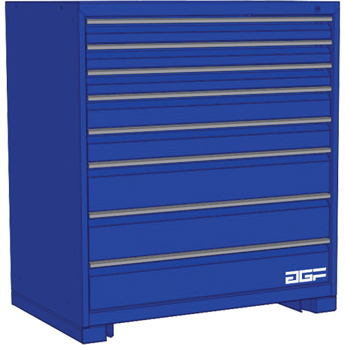AGF Brome CF27-362440B1-440-BL Modular Drawer Cabinet, 8 Drawers, 36" W x 24" D x 40" H, Blue