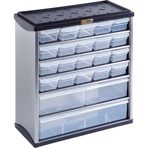 Quantum Storage Systems - PDC-12BK - Plastic Drawer Cabinet w/ 12 Drawers