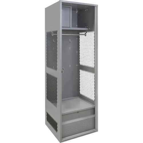 KLETON FN469 Gear Locker, Steel, 24" W x 18" D x 72" H, Grey