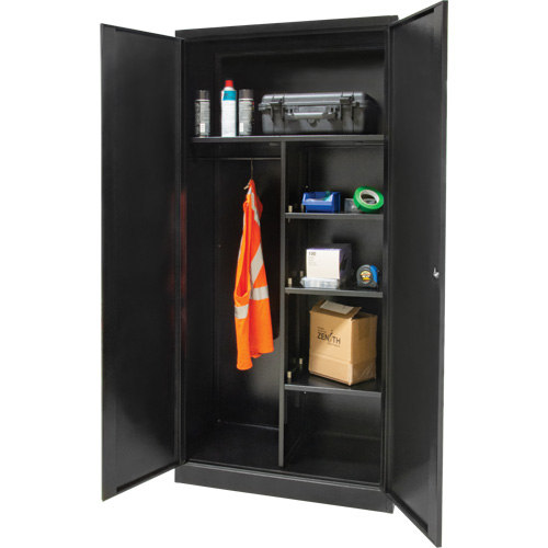 KLETON FN656 Combination Storage Cabinet, 36" W x 18" D x 72" H, Black