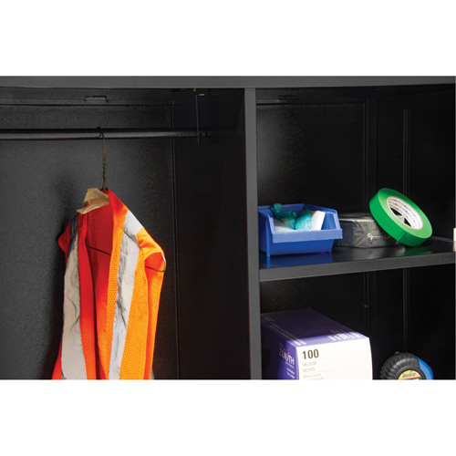 KLETON FN656 Combination Storage Cabinet, 36" W x 18" D x 72" H, Black