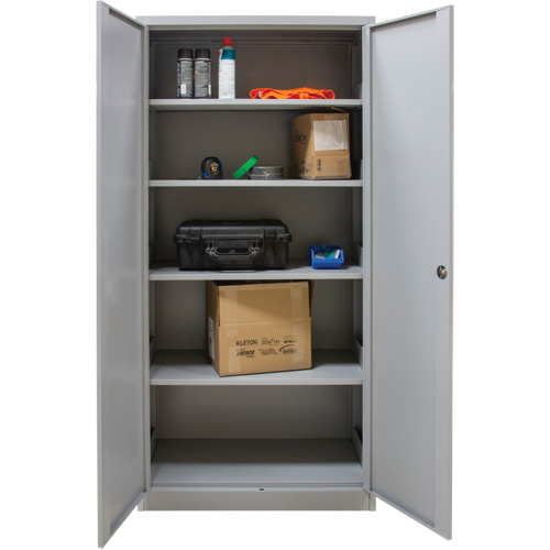 KLETON FN657 Hi-Boy Storage Cabinet, Steel, 4 Shelves, 72" H x 36" W x 18" D, Grey