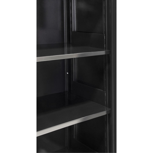 KLETON FN658 Armoire de rangement Hi-Boy, Acier, 4 Tablettes, 72" h x 36" la x 18" P, Noir