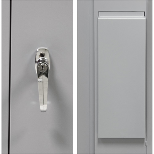 KLETON FN659 Wardrobe Storage Cabinet, Steel, 36" W x 18" D x 72" H, Grey