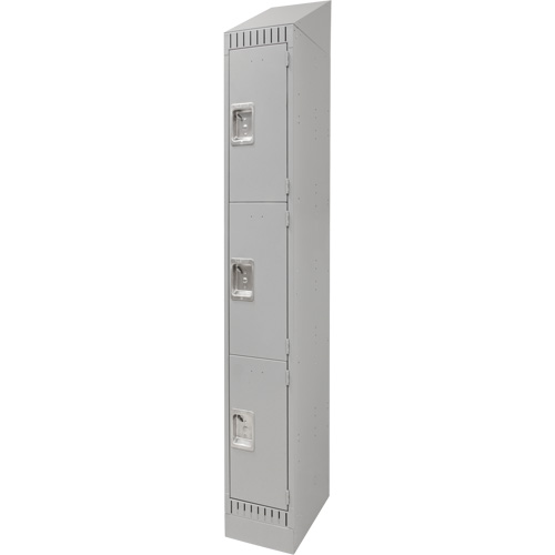 KLETON FN670 Casiers, 3 niveaux, 12" x 18" x 86", Acier, Gris, D&eacute;mont&eacute;