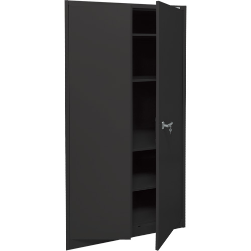 KLETON FN703 Armoire d'entreposage, Acier, 4 Tablettes, 78" h x 36" la x 24" P, Noir