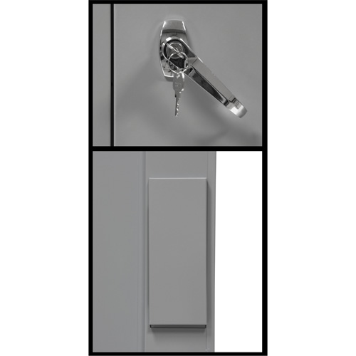 KLETON FN705 Armoire de rangement &agrave; hauteur de comptoir, Acier, 2 Tablettes, 42" h x 30" la x 15" P, Gris