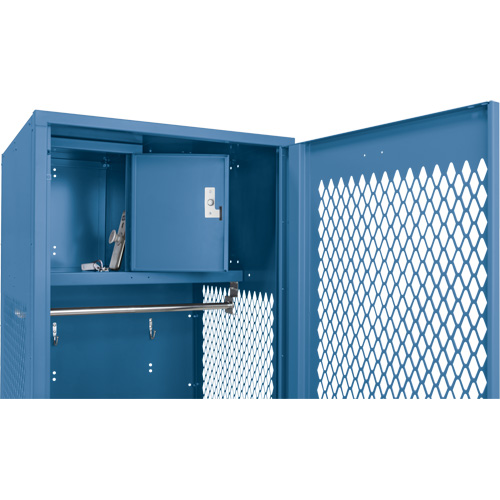 KLETON FN715 Gear Locker with Door, Steel, 24" W x 24" D x 72" H, Dark Blue