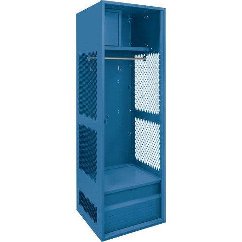 KLETON FN716 Gear Locker, Steel, 24" W x 18" D x 72" H, Dark Blue