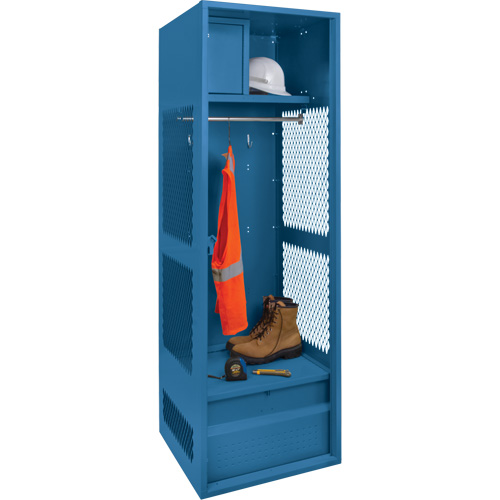 KLETON FN716 Gear Locker, Steel, 24" W x 18" D x 72" H, Dark Blue