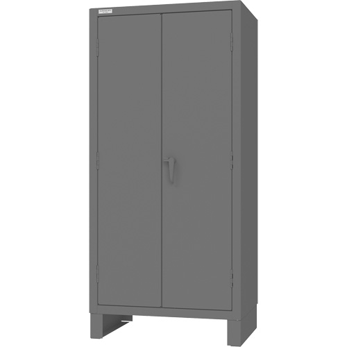 Durham Manufacturing HDCHB-243678-1S95 Armoire avec barre de suspension et portes encastr&eacute;es standards , Acier, 78" h x 36" la x 24" P, Gris