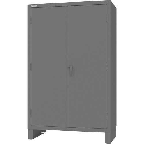Durham Manufacturing HDCHB-244878-1S95 Armoire avec barre de suspension et portes encastr&eacute;es standards, Acier, 78" h x 48" la x 24" P, Gris