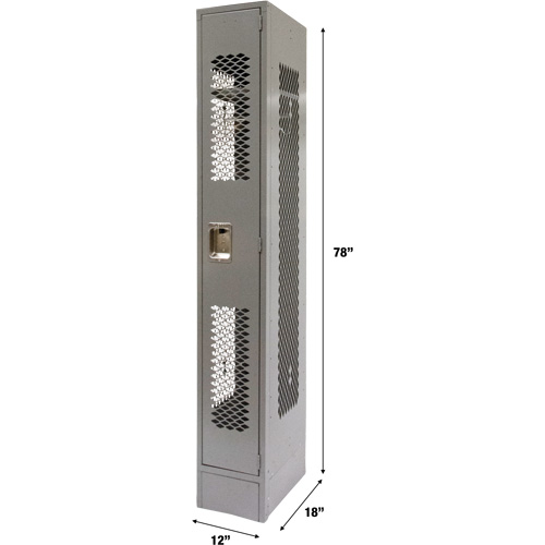 KLETON FN848 Casiers ventil&eacute;s, 12" x 18" x 78", Acier, Gris, D&eacute;mont&eacute;, Perfor&eacute;