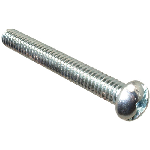 Fasteners & Fittings Inc. 119067 Round Head Machine Screw, #10-32 x 1/2" L, Zinc Plated