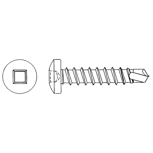 Fasteners & Fittings Inc. 137542 Self Drill Screw Flat, #10 x 3/4" L, Zinc Plated