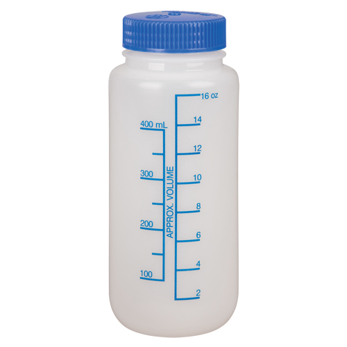 Nalgene 552104-0016 Wide-Mouth Bottles, Round, 16 oz., Plastic