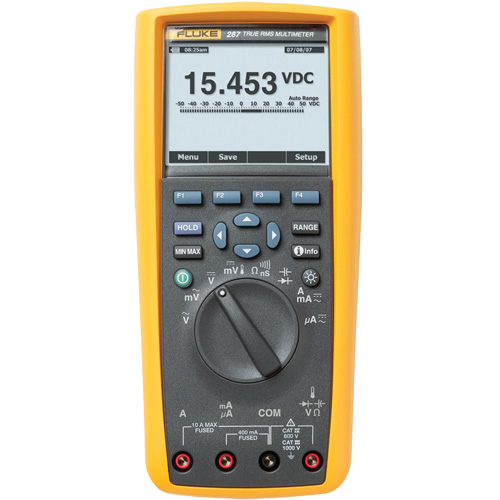 Fluke 287 Multim&egrave;tre v.e.v. &eacute;lectronique avec enregistrement et TrendCapture 287, Tension c.a./c.c., Courant c.a./c.c.