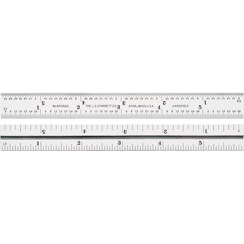 Starrett B33J-4R Ensembles de petites &eacute;querres, 6" lo, 8/100" Graduations, Acier, Ordinaire