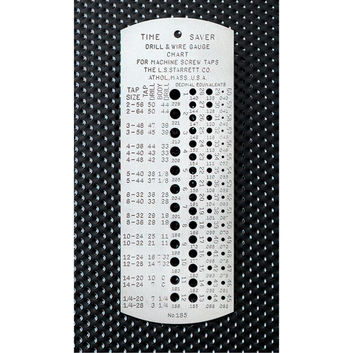 Starrett 50675 "Time Saver" Tap & Drill Gauges Hardened