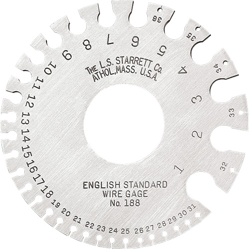 STARRETT English Standard Wire Gauges Hardened (Birmingham or Stubs