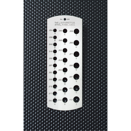 STARRETT Standard Letter Size Drill Gauges HT898 (50718) Shop Drill