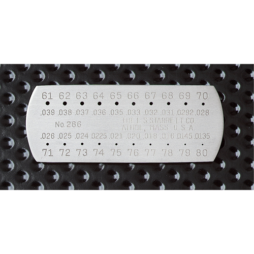 Starrett 286 Drill & Steel Wire Gauges - Hardened