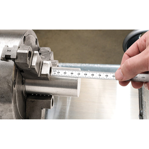 Starrett C330-150 Full-Flexible Metric Rule, 150 mm L, Steel, 1 mm/0.5 mm Graduations