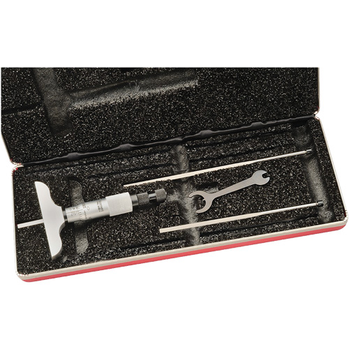 Starrett 449AZ-3R 449 Series Depth Micrometer with Non-Rotating Blade, Without Ratchet Stop, 0" - 3"