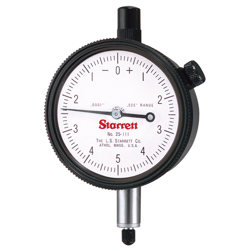 Starrett 25-134J Dial Indicators - No. 25 Series - AGD Group 2, 0" - 0.05" Range