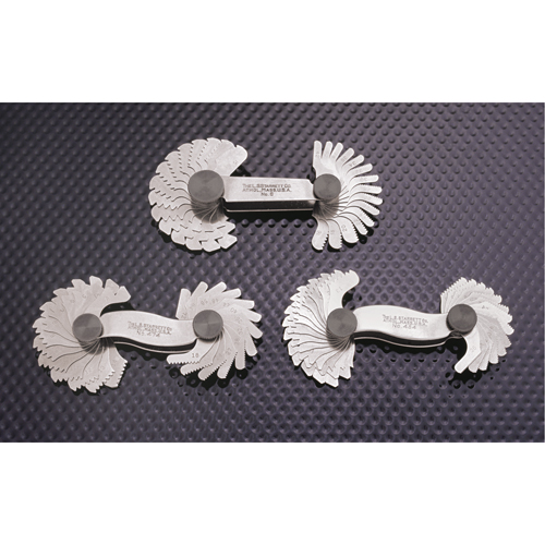 Starrett 6 Screw Pitch Gauges - V, Unified, American National - 60° Threads